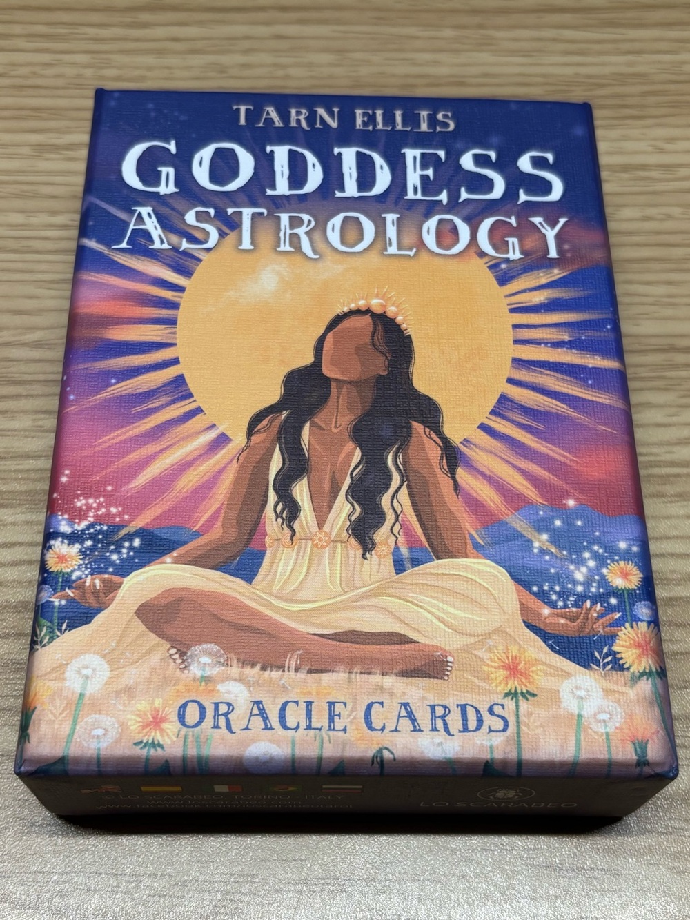 Tarn Ellis Goddess Astrology Oracle Cards - Sunset Purple & Gold Artwork